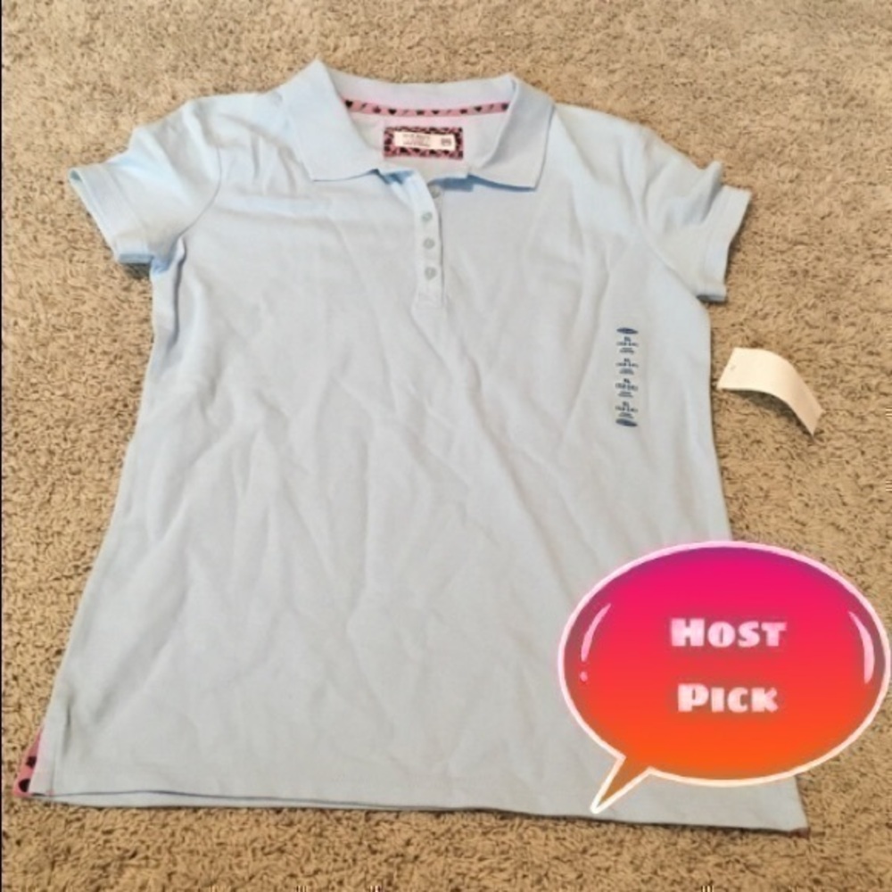 Old Navy Girls size xlarge 12/14  light blue polo